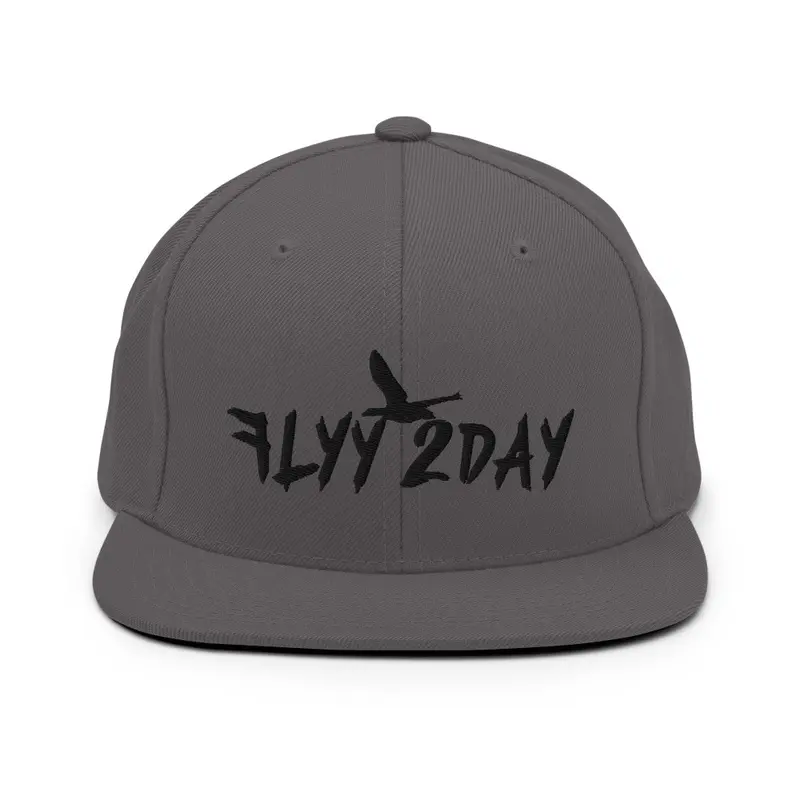 Flyy 2Day-Black Logo SnapBack 