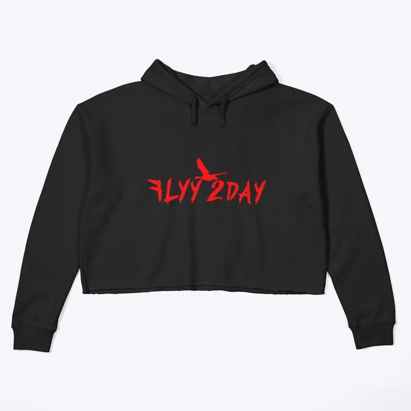 Flyy 2Day-Ladies Crop Top Hoodie